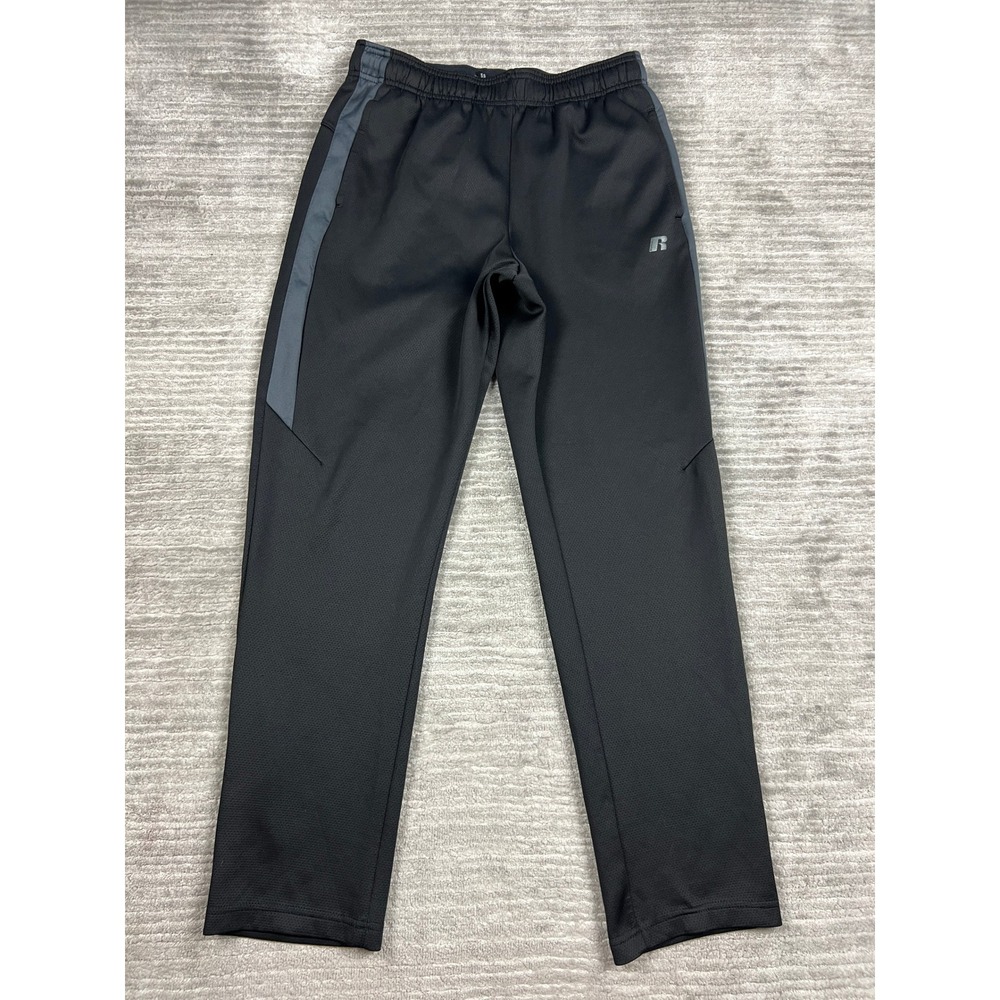 Russell Athletic Pants Men M Black Thermaforce Flex Straight Leg RM48331 Stretch